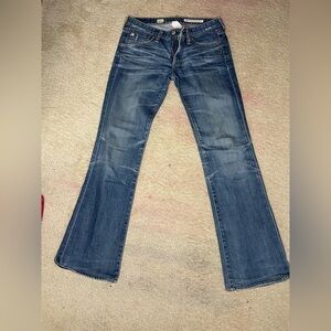 AG Adriano Goldschmied the angel bootcut medium wash distressed jeans size 26R  